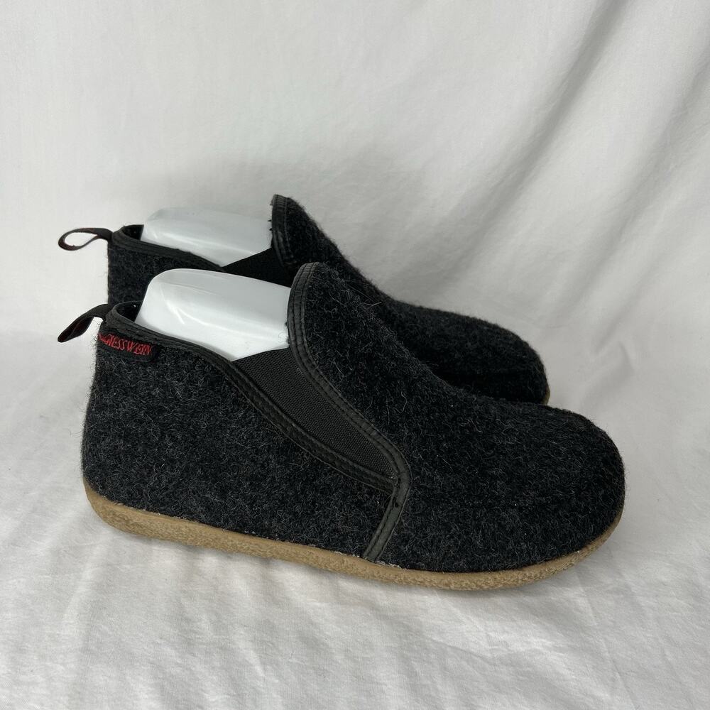 Giesswein Wool Vent Slipper Charcoal Black Mid Size 38